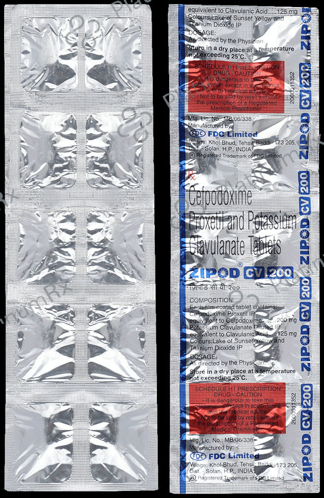 Zipod CV 200/125mg Tablet 10s