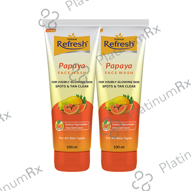 Refresh Papaya Face Wash (100ml Each) 2 Tubes