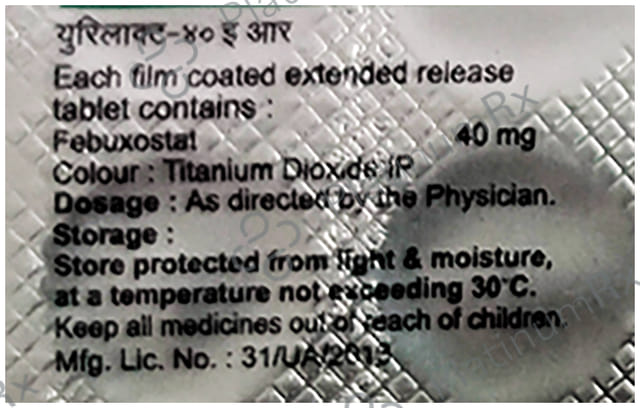 Urilact 40mg Tablet ER
