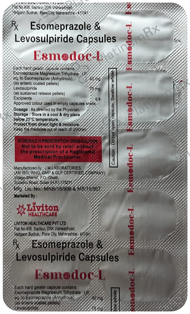 Esmodoc 40/75mg L Capsule SR 10s