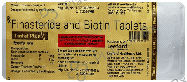 Tinfal Plus 5/1mg Tablet 10s