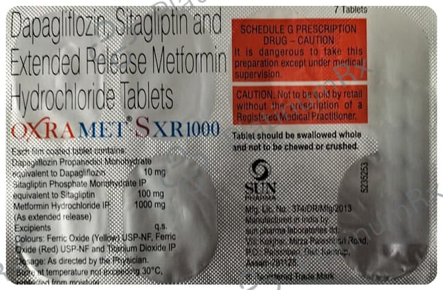 Oxramet S XR 10/1000/100mg Tablet 7s