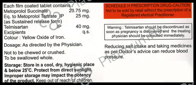 Tel BP Met 40/25 Tablet SR 10s