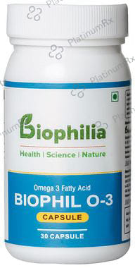 Biophilia Biophil O-3 with Omega 3 Fatty Acid for Skin Health & Anxiety Relief - Capsule