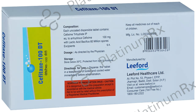 Cefitaxe 100mg/60M Tablet DT 10s