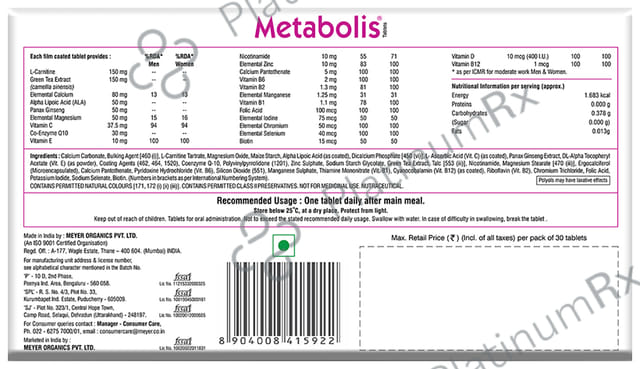 Metabolis Tablet 10s
