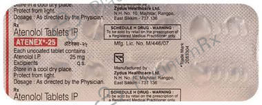 Atenex 25mg Tablet 14s