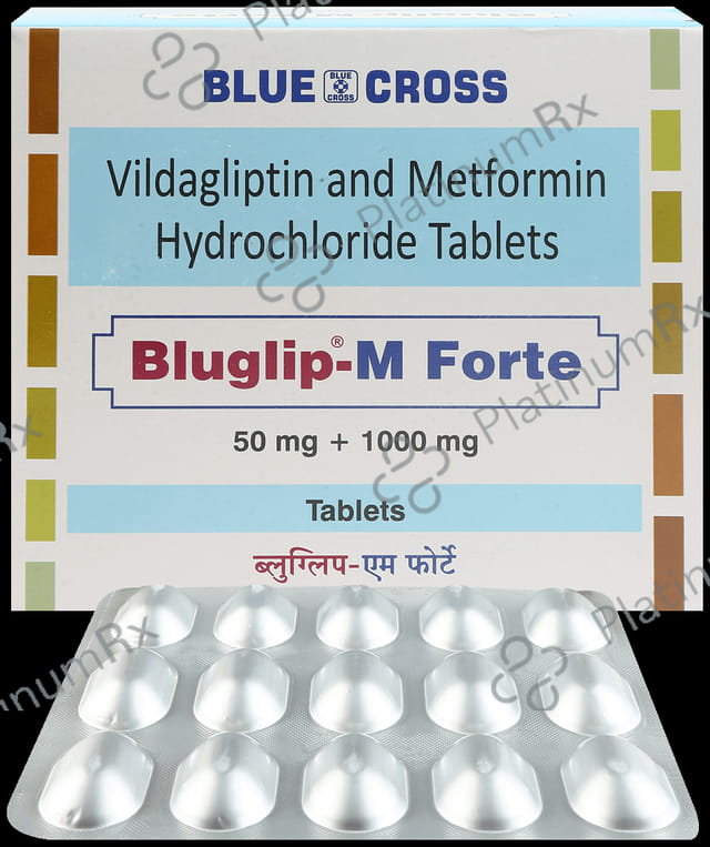 Bluglip M Forte 1000/50mg Tablet 15s