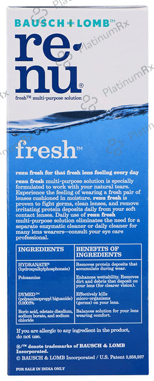 Renu Fresh Lens Cleansing Solution 355ml