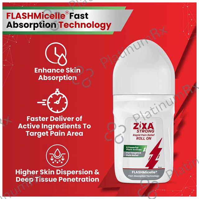 ZIXA Strong Fast Acting Pain Relief Roll On 1s