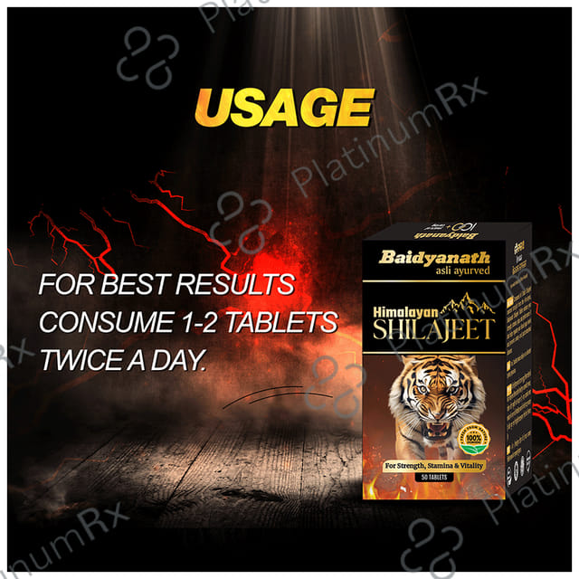 Baidyanath Himalayan Shilajeet Tablet - For Strength & Stamina