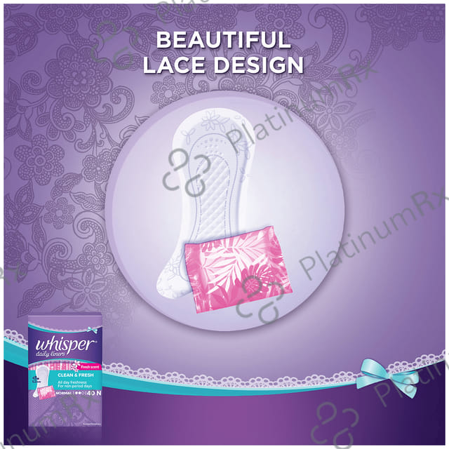 Whisper Daily Liners - All Day Clean & Fresh for Non-Period Days