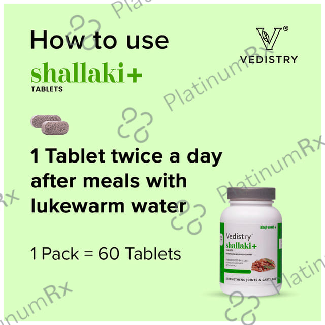 Vedistry Shallaki+ Tablet for Joint Pain & Bone Health