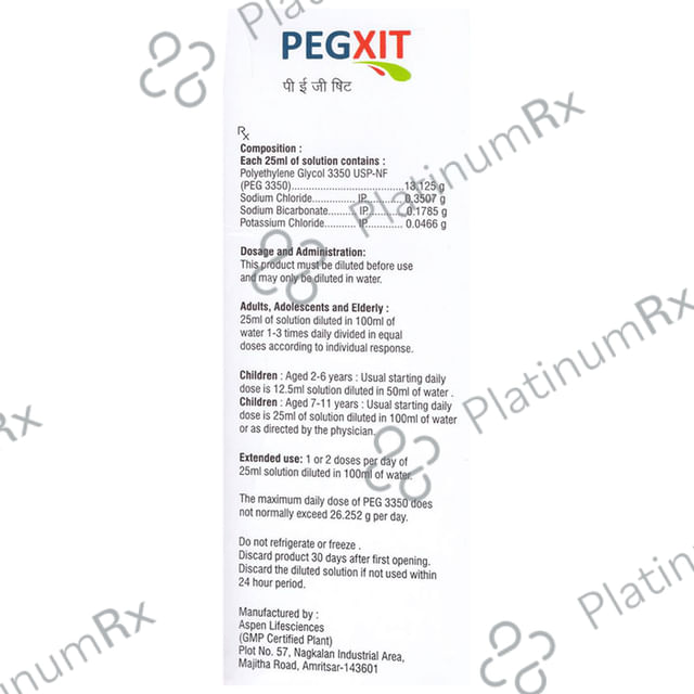 Pegxit Oral Solution 100 Oral Solution