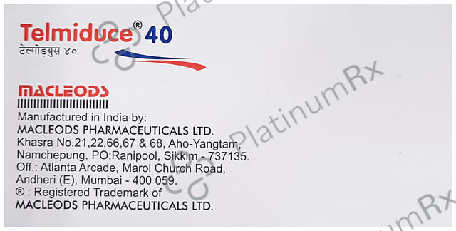 Telmiduce 40mg Tablet 15s