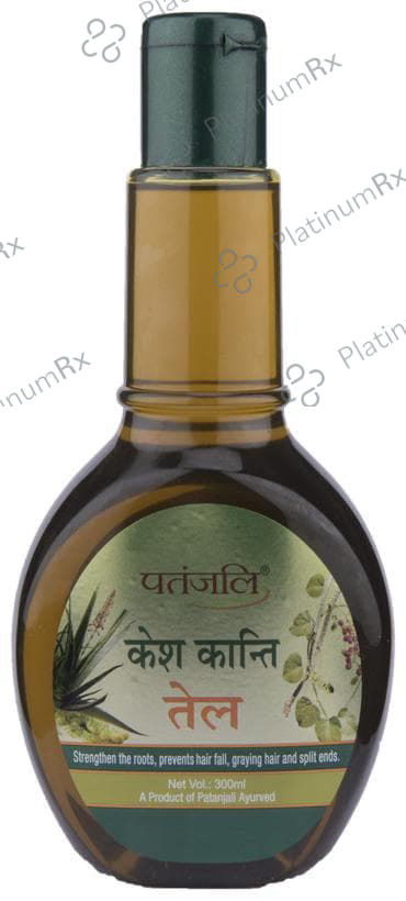 Patanjali Ayurveda Kesh Kanti Hair Oil - Strengthens the Roots & Manages Hair Fall, Greying Hair & Split Ends 300 ml