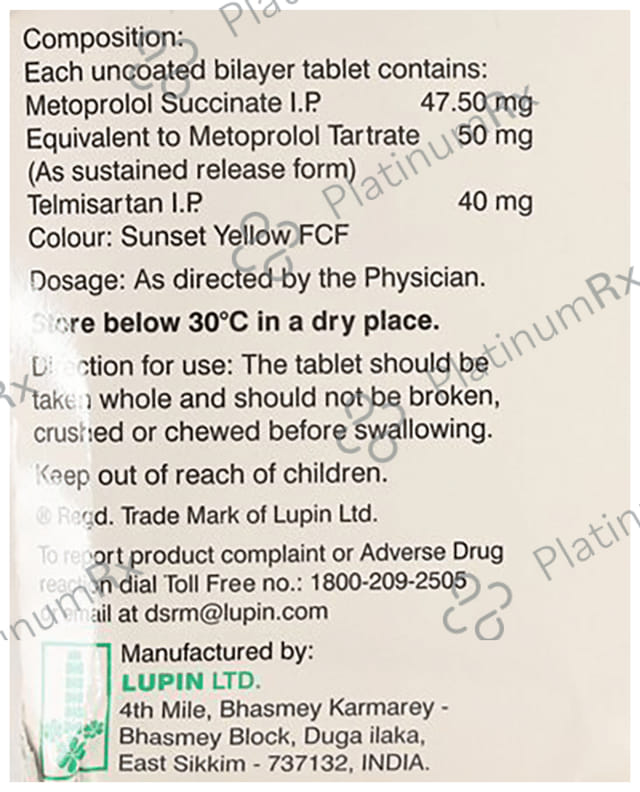 Starpress T 50/40mg Tablet XL 15s