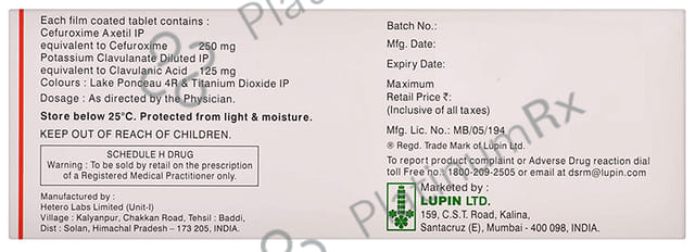 Cetil CV 250/125mg Tablet 10s