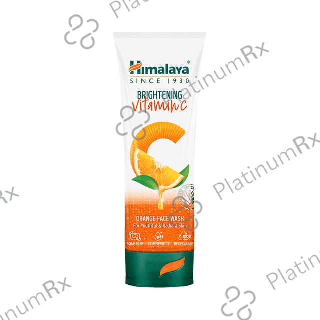 Himalaya Brightening Vitamin C Face Face Wash Orange 100 ml