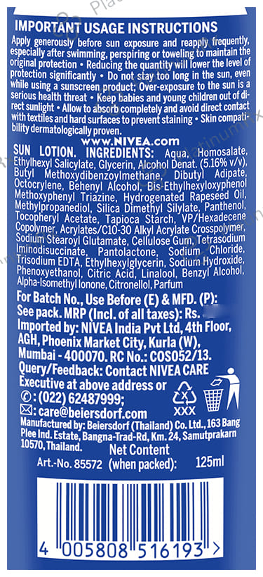 Nivea Sun Protect & Moisture SPF 30 Lotion 125ml