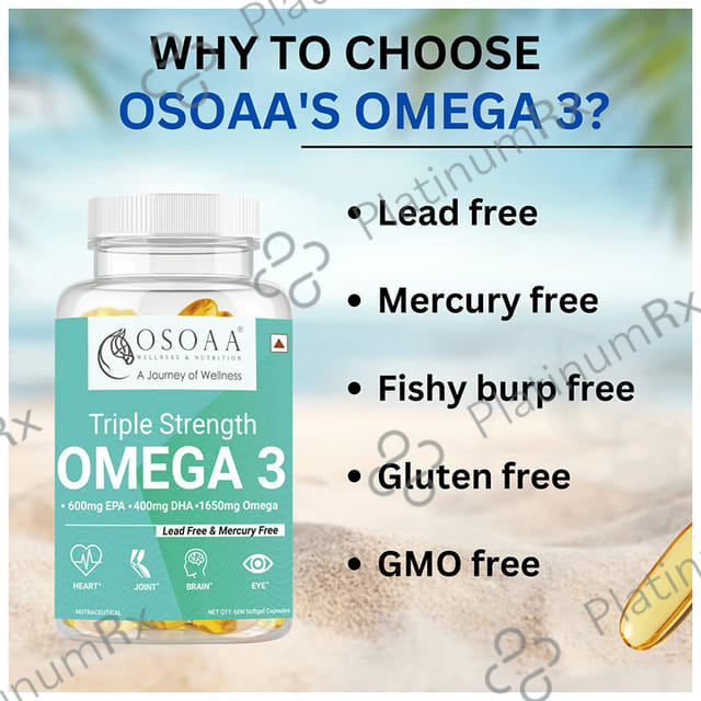 OSOAA Triple Strength Omega 3 Soft Gelatin Capsule 60s