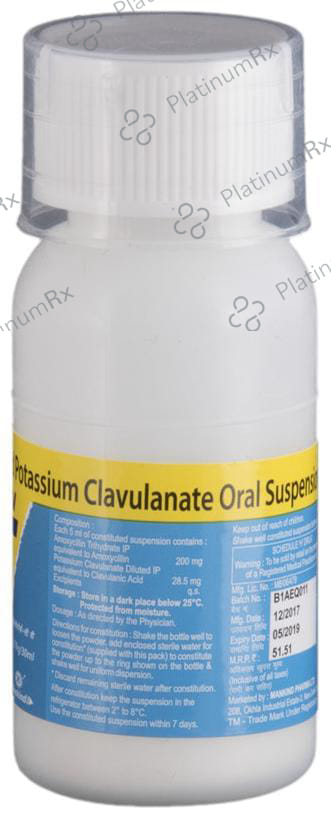 Moxiforce CV 200/28.5mg Dry Syrup 30ml