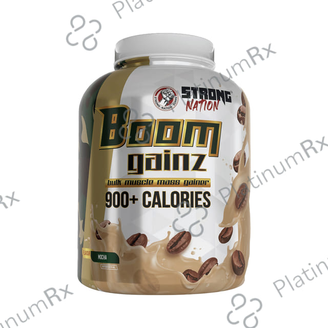 Strong Nation Boom Gainz Bulk Muscle Mass Gainer Mocha Powder