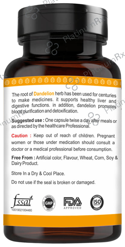Vitawin Dandelion 500mg Vegetarian Capsule