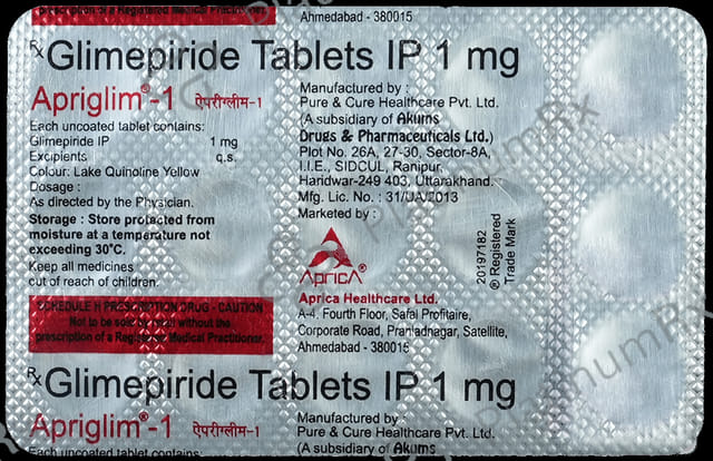 Apriglim 1 Tablet 15 Tablet