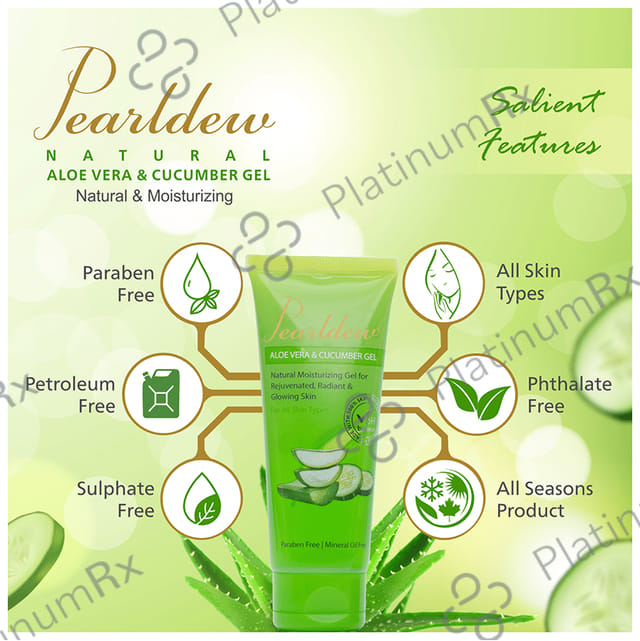 Pearldew Aloe Vera & Cucumber Gel (120gm Each) 1 Pack