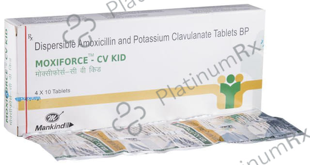 Moxiforce CV Kid 200/28.5mg Tablet 10s