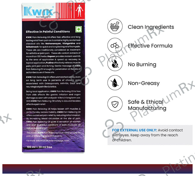 Kwik Pain Relieving Oil