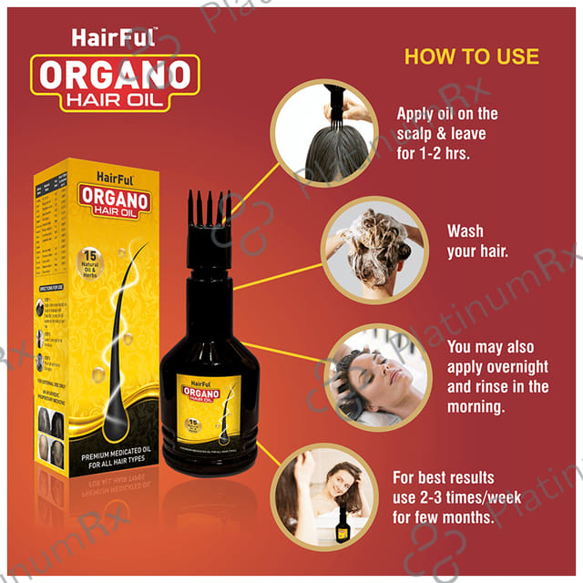HairFul Organo Hair Oil for Hair Growth with 13 Ayurvedic Herbs