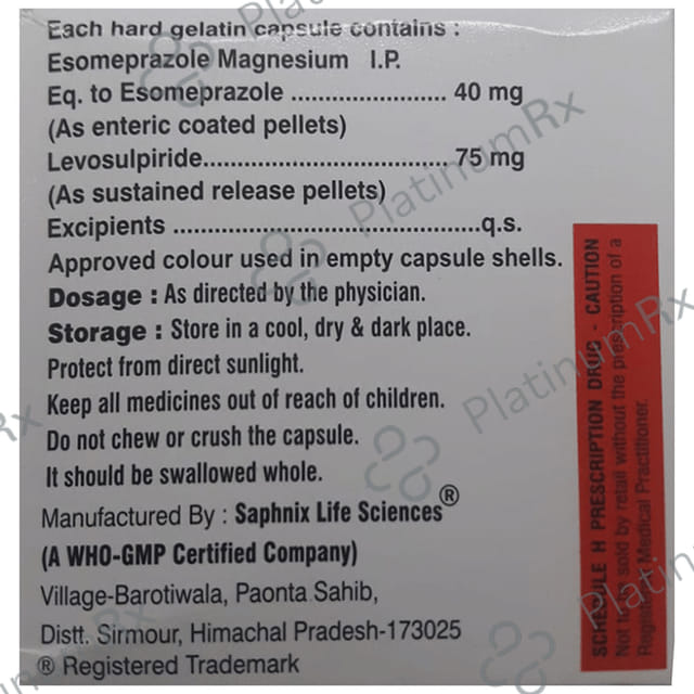 Lesmezole 40/75mg Capsule SR 10s