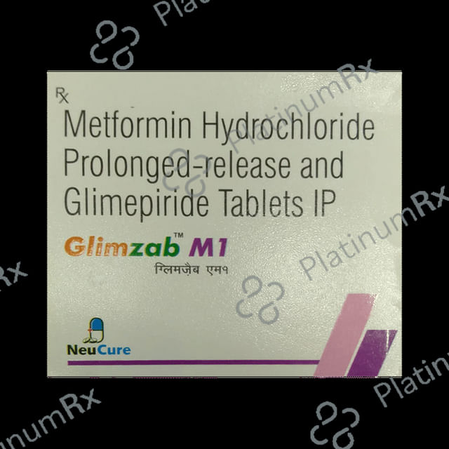 Glimzab M 1mg/500mg Tablet PR