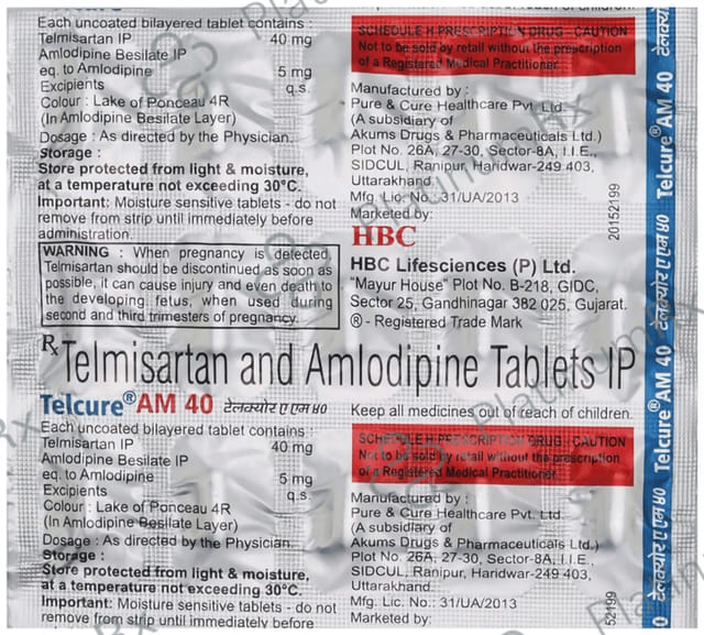 Telcure AM 5/40mg Tablet 15s