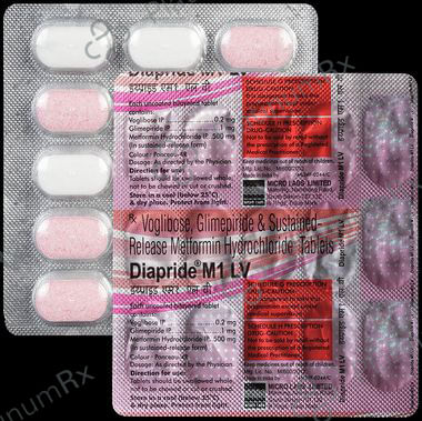 Diapride M1 LV 1/500/0.2mg Tablet SR 15s