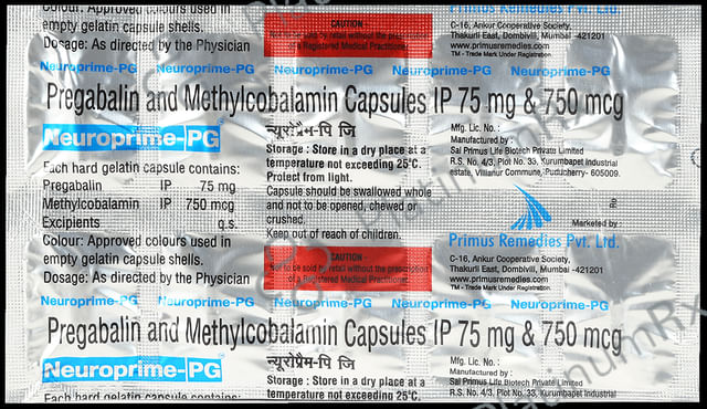 Neuroprime PG 75mg/750mcg Capsule 10s