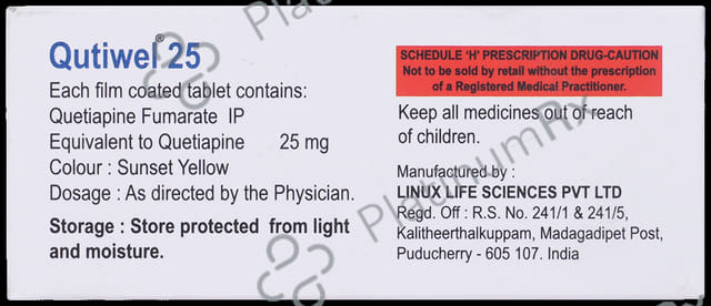 Qutiwel 25mg Tablet