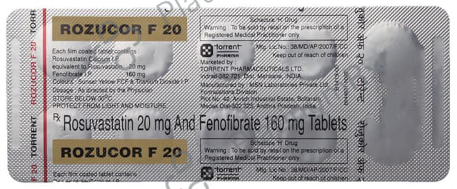 Rozucor F 20/160mg Tablet 10s