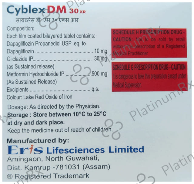Cyblex DM 30/500/10mg XR Tablet 15s