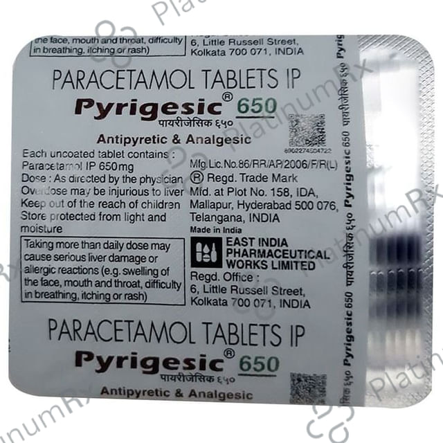 Pyrigesic 650mg Tablet 10s