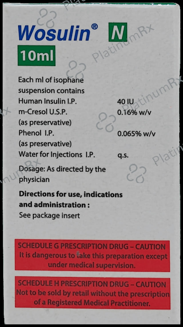 Wosulin N (40 IU/ml) Vial 1X10ml