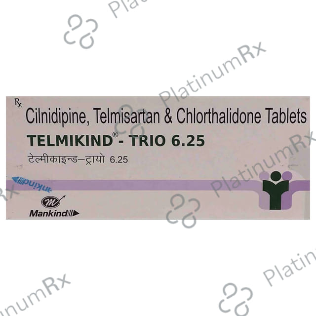 Telmikind Trio 40/10/6.25mg Tablet 10s