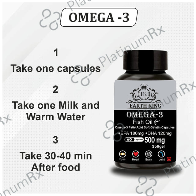 Earth King Omega 3 Fish Oil 500mg Softgel Capsule 60s