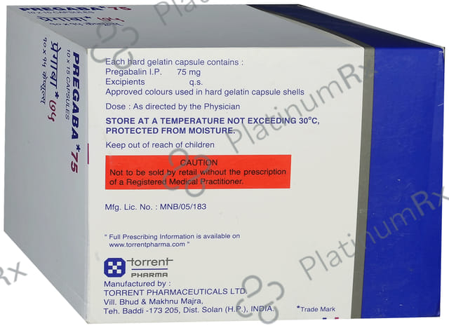 Pregaba 75 Capsule 15s