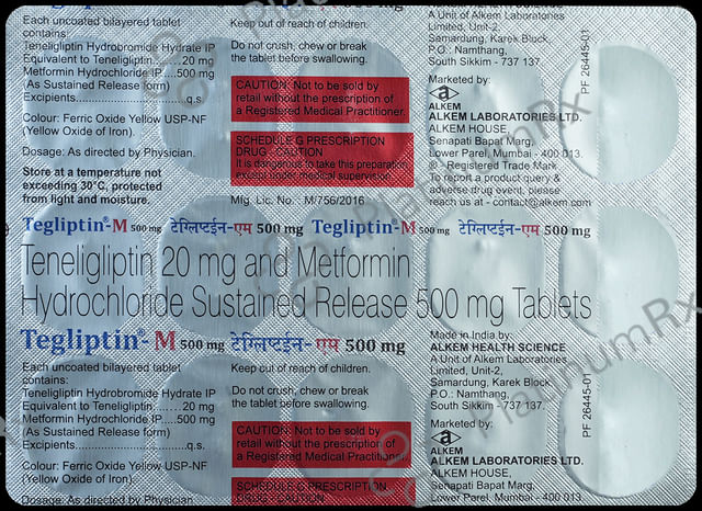Tegliptin M 500mg Tablet SR 15s
