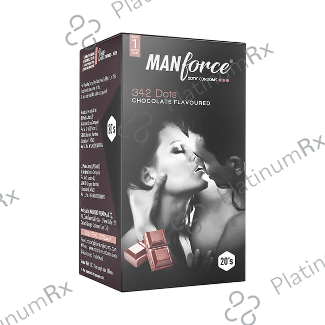 Manforce 342 Dots Xotic Chocolate Flavour Condom 20s