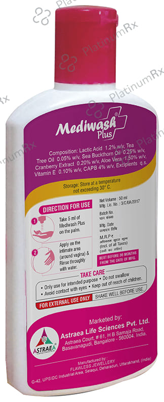 Mediwash Plus Feminine Hygiene Wash 50ml