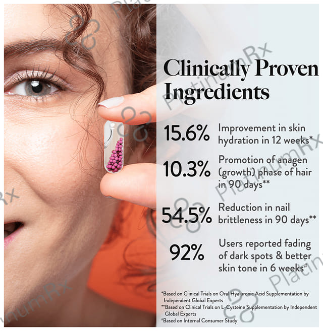 Wellbeing Nutrition Slow Hair Skin Nails - With Collagen, Glutathione & Biotin - Capsule